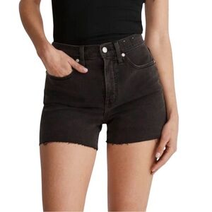 Madewell High Rise Woman’s Black Denim Jean Shorts